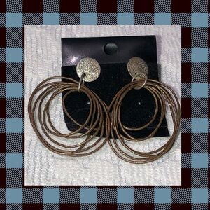 Elegant Bronze Hoop .925 Post  Earrings
